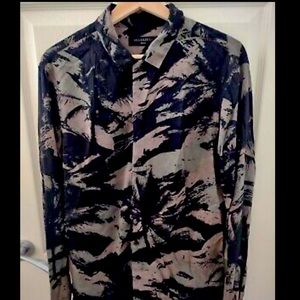 All Saints Westpoint LS viscose shirt - M